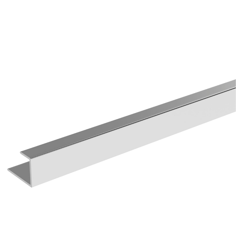 Cut out image of the Showerwall Laminate Bright Silver Trim - ET1